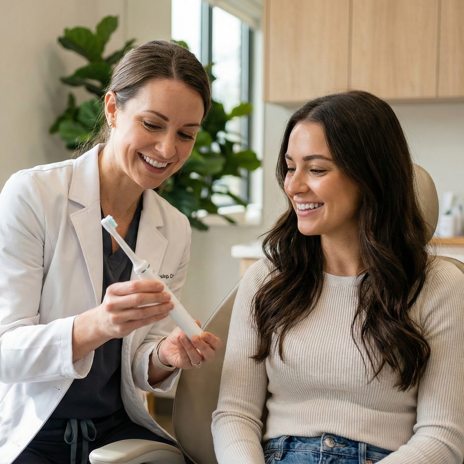 الحركة الموصى بها من قبل أطباء الأسنان.